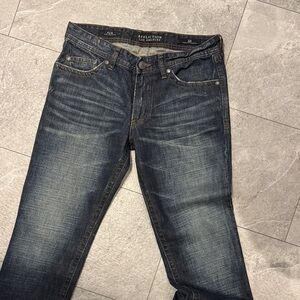 Affliction Men's Dark Blue Straight Jeans